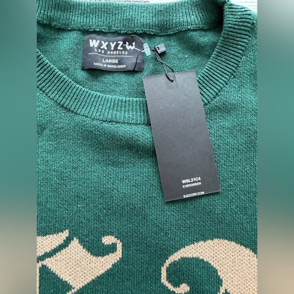 WXYZ City of Angels LA Graphic Sweater – Evergreen Gothic Style Size L NWT - Picture 6 of 10